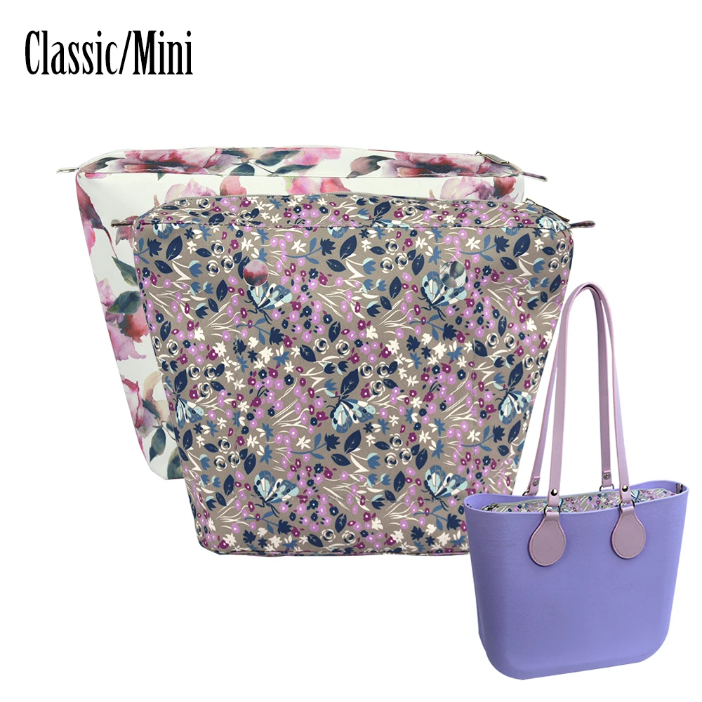 Poche intérieure en sergé étanche pour mini sac obag classique, doublure intérieure intérieure, insert zippé, gril composite, tailles QU, nouveau