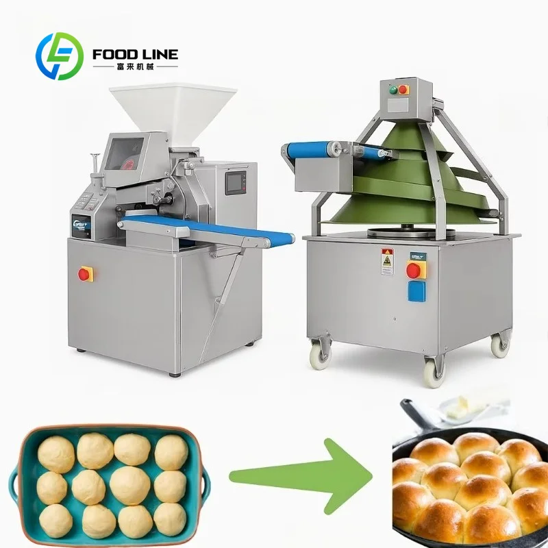 Bakery Dough Divider Rounder Machine with CE Automatic Dough Portioning and Cutting Equipment for Buns and Bread Customized