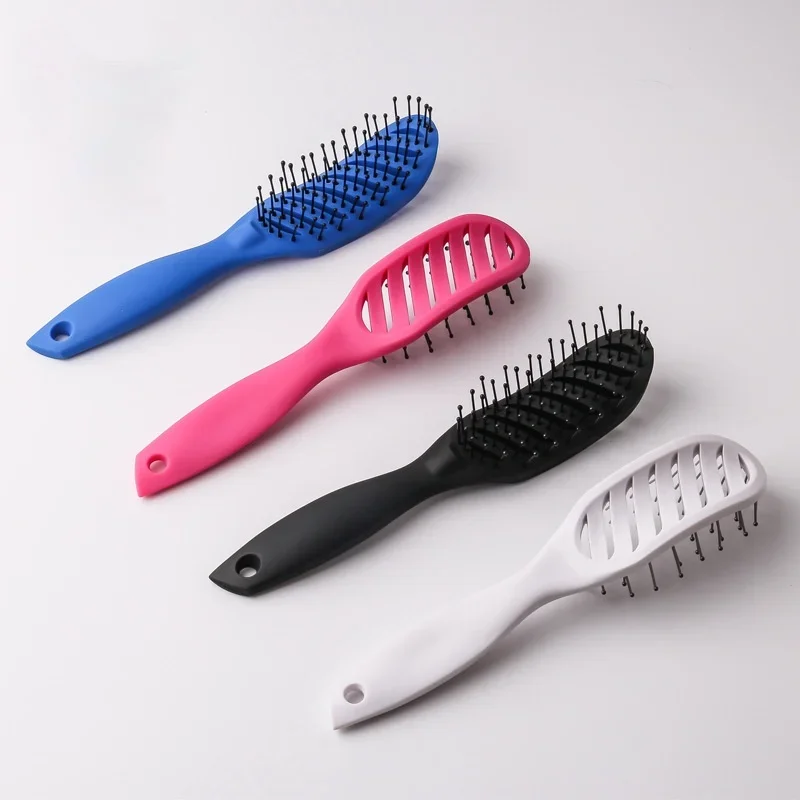 Hair Comb 9-Row Detangling Hair Brush Styling Hairbrush Straight Curly Wet Hair Scalp Massage Brush Women Barber Accessories