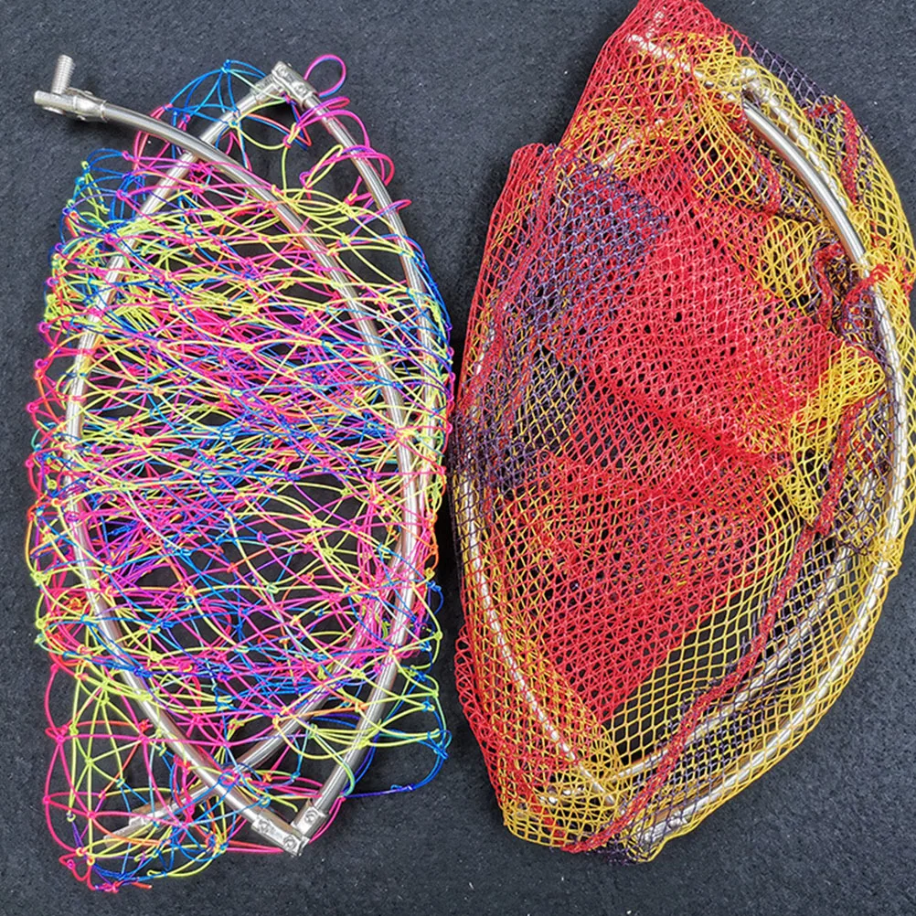

Replaceable Folding Fishing Net Strong Tensile Strength Comfortable Portable Mesh Suitable Small Fish Catching Releasing