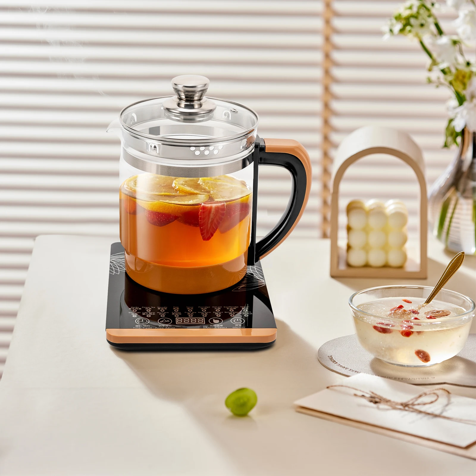 

1.8L 800W Electric Health Pot Electric Glass Kettle for Boiling Water Tea Maker