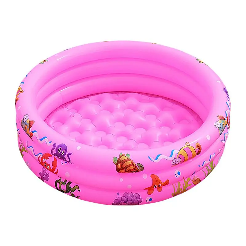 Blow Up Pools Three-Layer Water Fountain Toys Kiddie Toddler Outdoor Pool Design Quick Drainage For Girl/Boy Outdoor Use Toddler