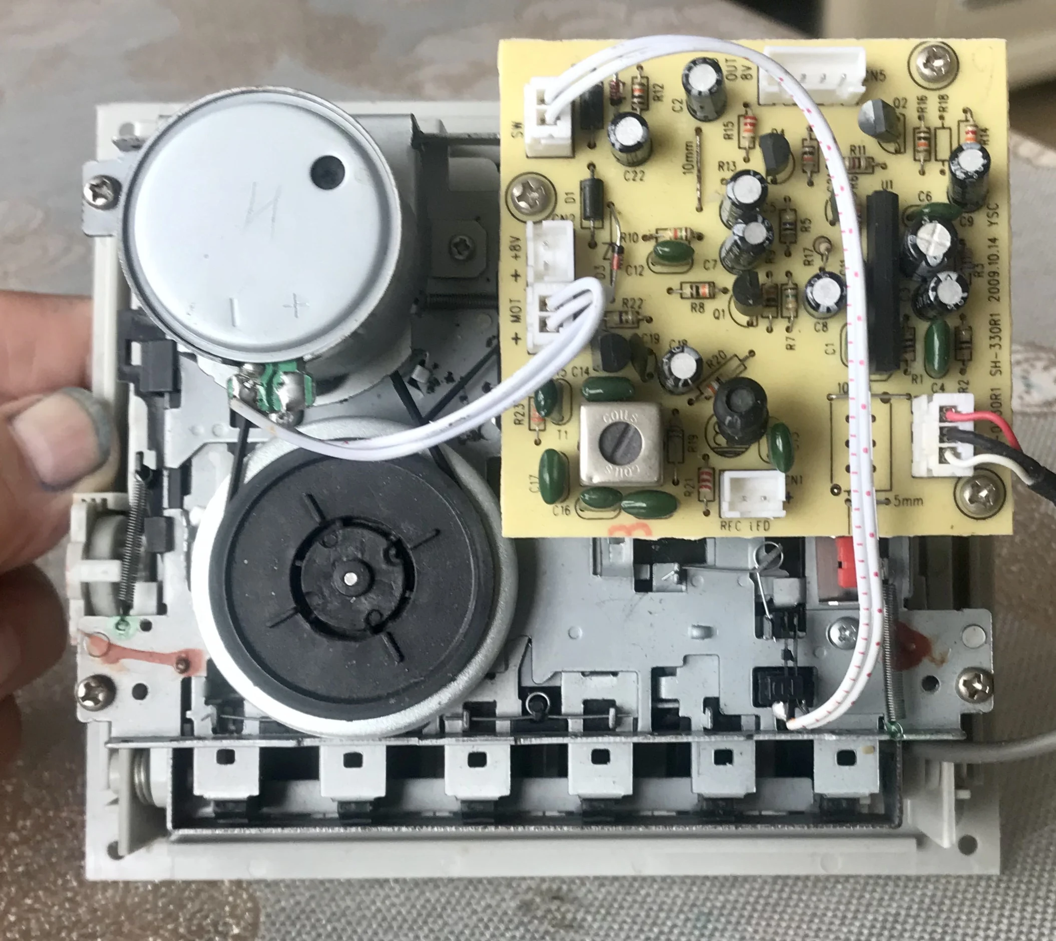 Inverted slow door opening, core recording and playback printing board original assembly