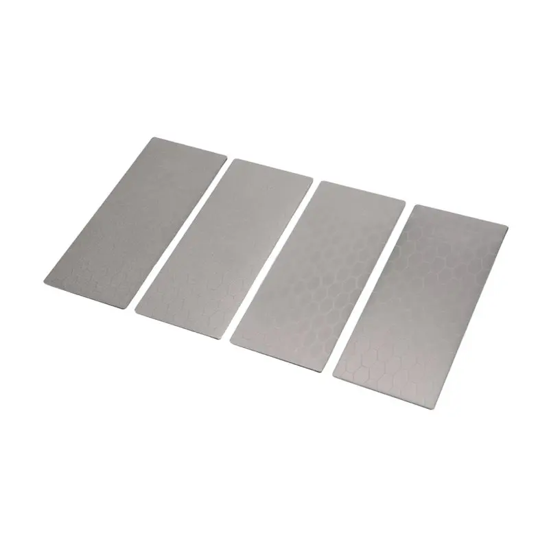 

ABWP-4 Pcs Diamond Sharpening Plate Set, Diamond Sharpening Stone With Honeycomb Surface, 400/600/1000/1200 Grit
