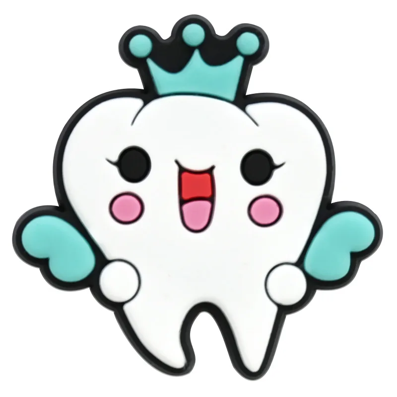 New Arrivals Tooth Health Shoe Charms for Crocs Pin Accessories Charms Clog Shoe Slipper Wristband Decoration Party Gifts