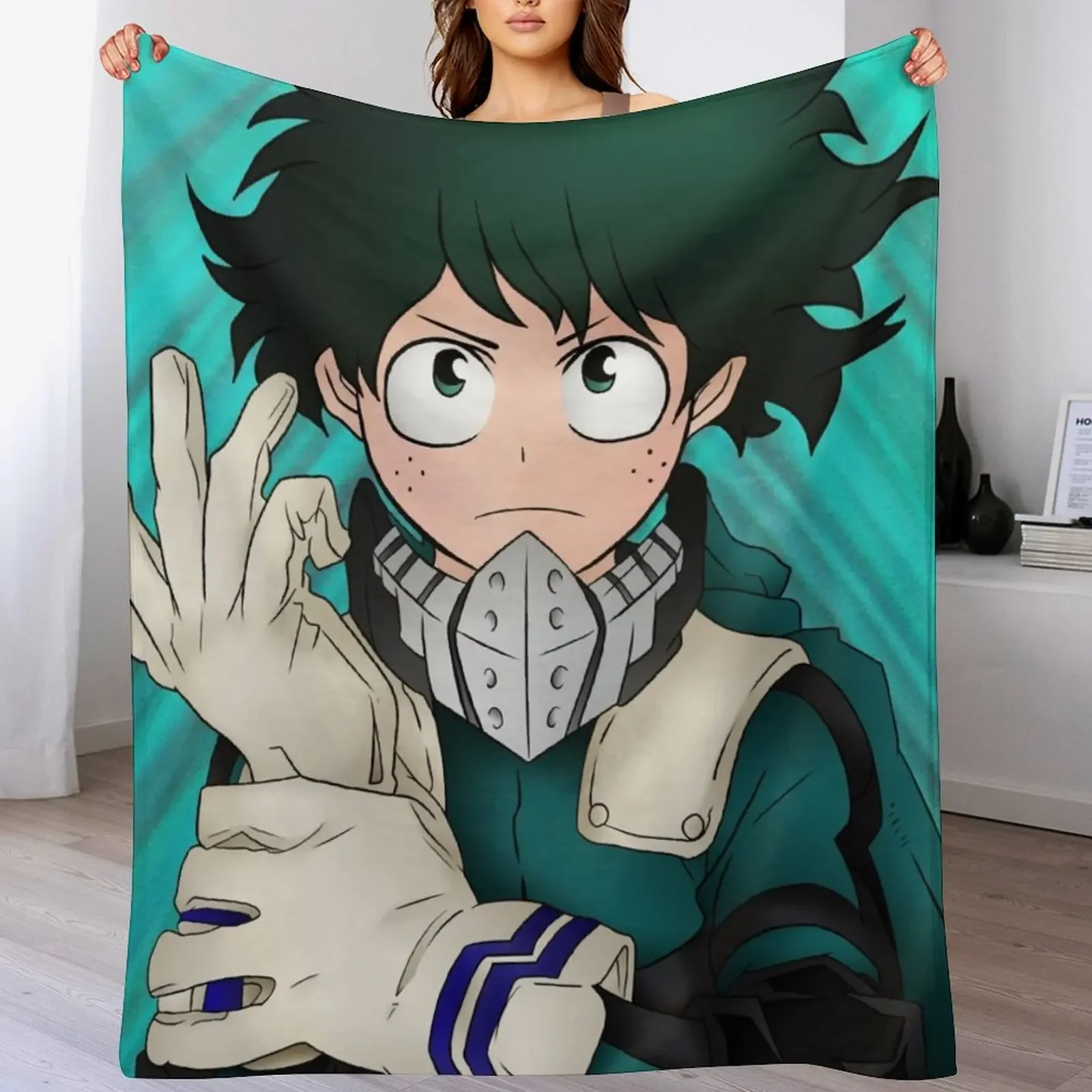 Deku! Throw Blanket Travel Size Cozy Blanket for Plane Train