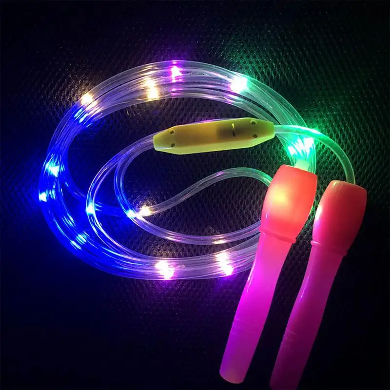 LED Light Up Jump Ropes for Kids Skipping Rop Glowing Home School Children Body Exercis Fun Fitness New