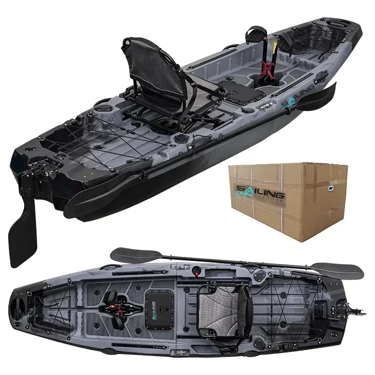 Large Space 1 Person 2 Pieces 10 Feet Portable Detachable Series Fishing Kayak Modular Design with Propeller Pedals