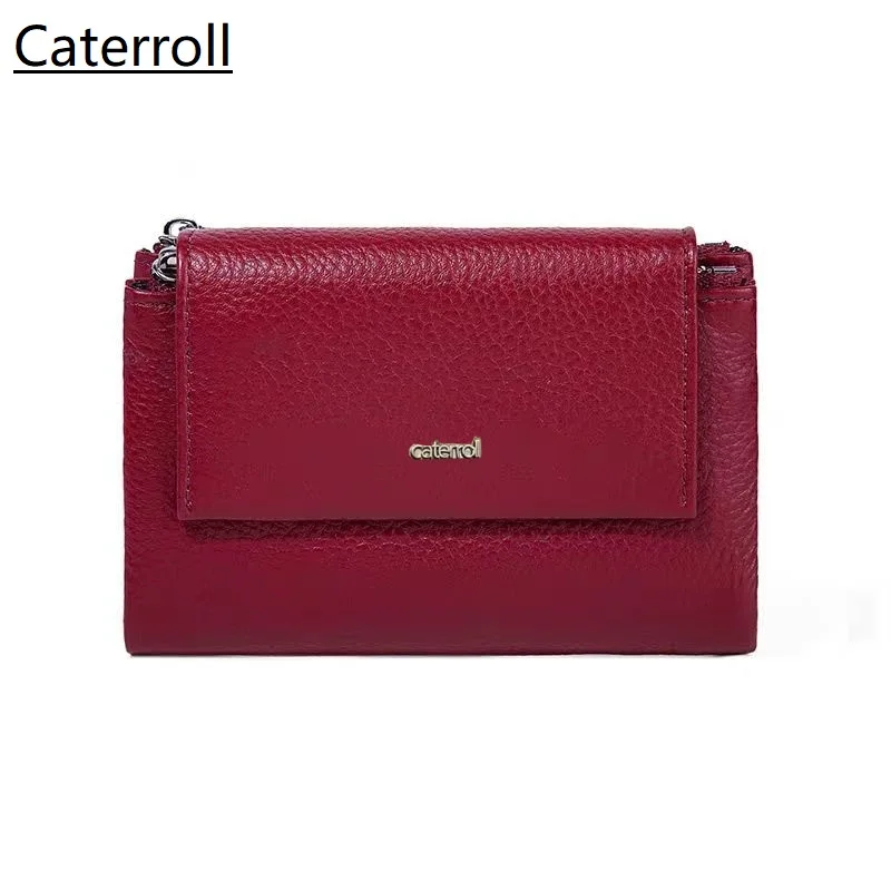 Short Genuine Leather Purse Women RFID Card Holder Wallet Ladies Mini Soft Real Cow Leather Clutch with Gift Box