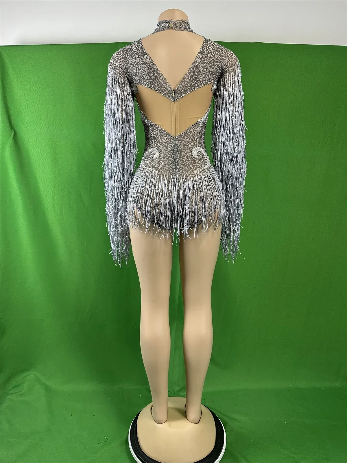 Fringe Bodysuits Women Sparkle Tassel Body Suit Sexy Dance Stage Wear Drag Queen Outfit Ballroom Latin Cha Cha Jazz Performance