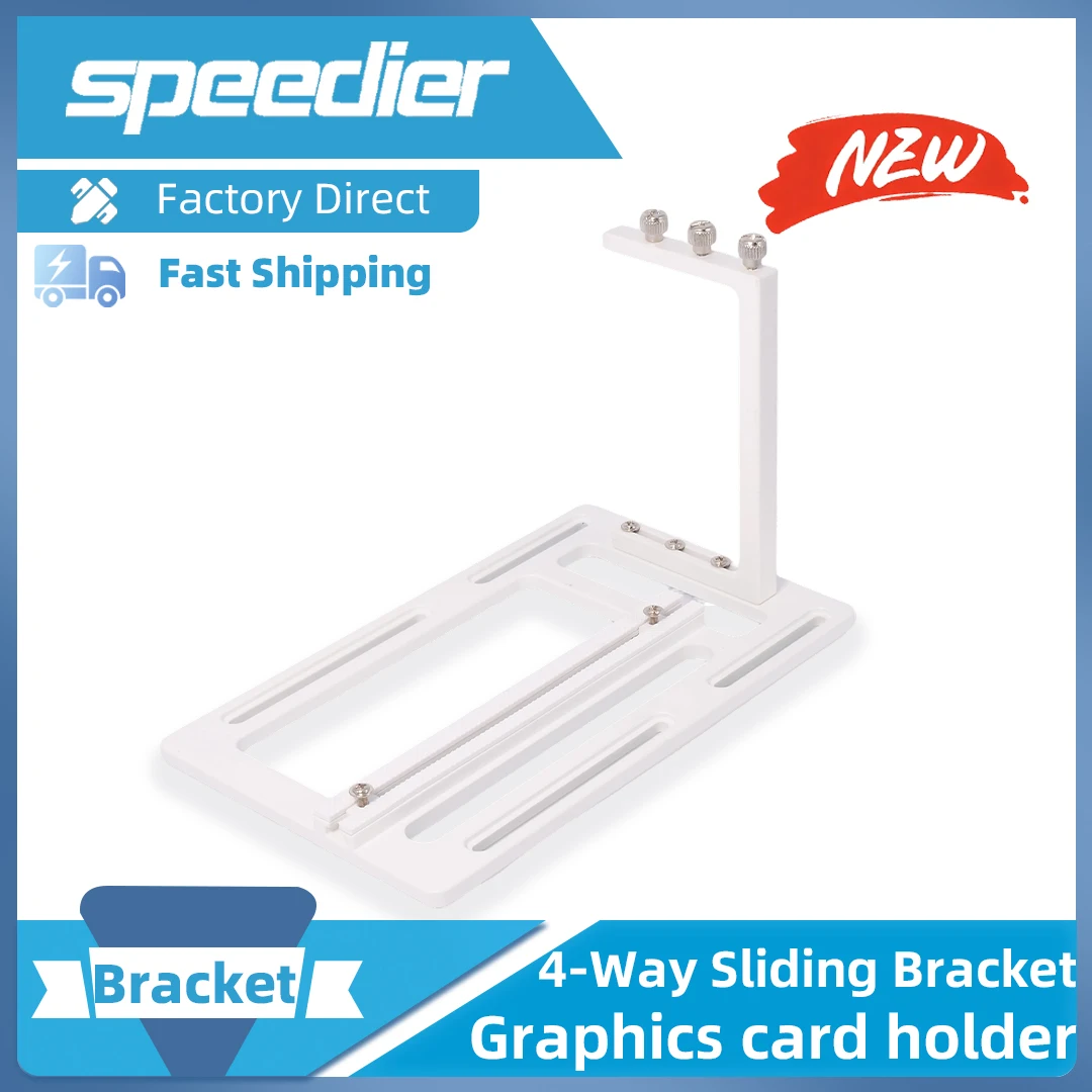 

Белый удлинительный кабель-райзер PCIe 4.0/5.0 X16 с вертикальным кронштейном из алюминиевого сплава и экранированием PE для видеокарты GPU