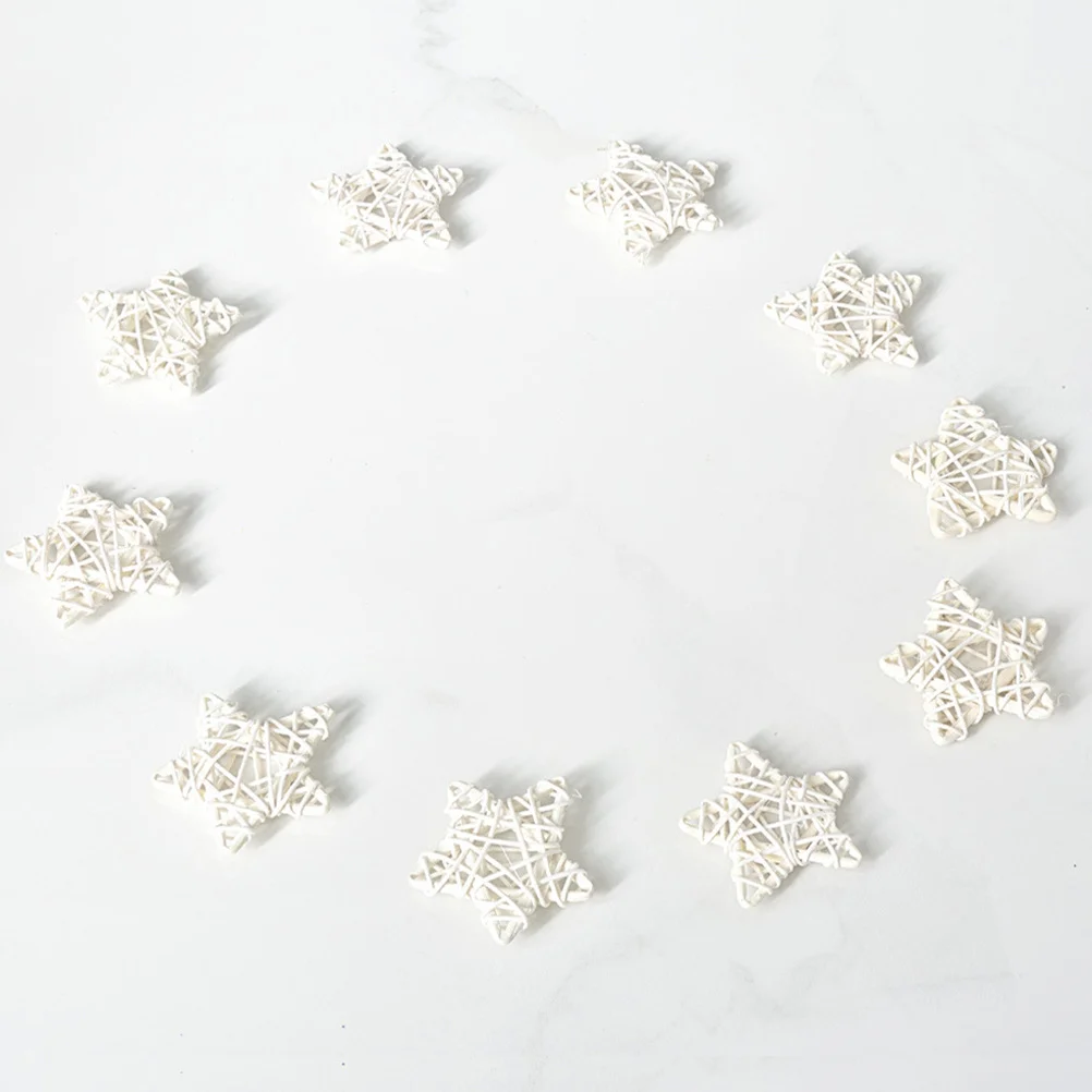 

20Pcs Christmas Rattan Star Decorations DIY Hanging Ornaments Home Decor Wedding Centerpiece Accessories