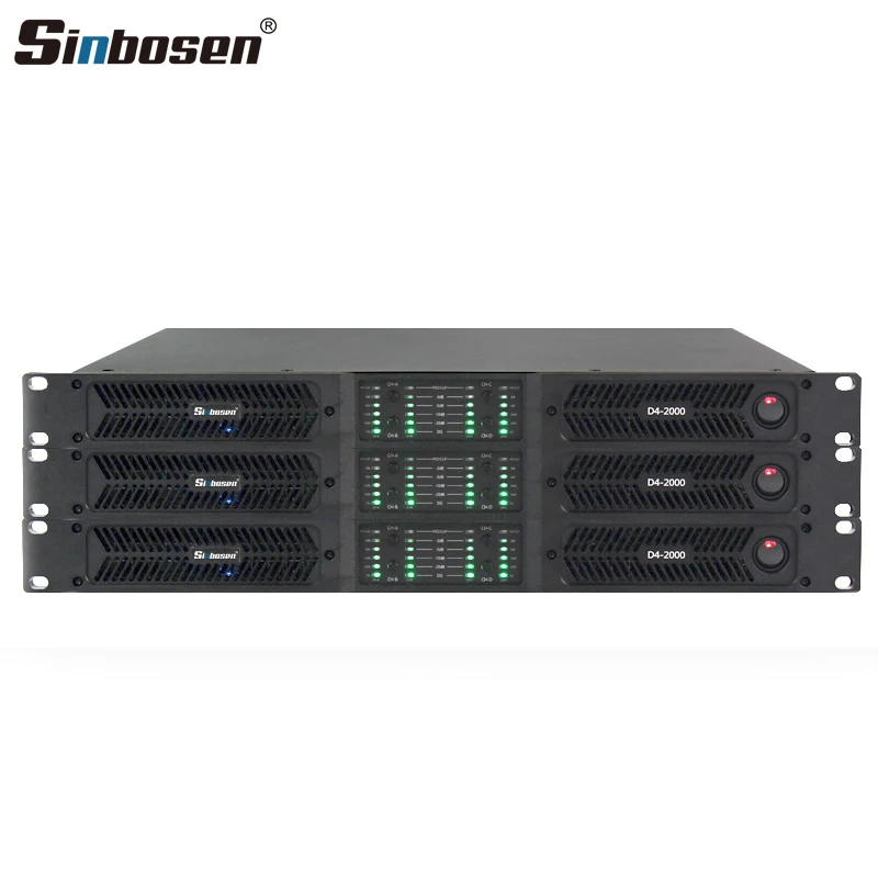 

D4-2000 Powerful Professional Audio Amplification 4 Channel Class d Digital Amplifier 5200w 2 ohms