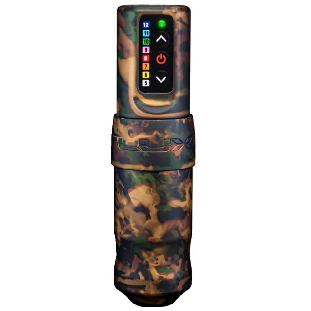 Flux Shadow Camo with Powerbolt Tattoo Pen Machine Tattoo Pen for Tattoo Artist Body Depiction 4.0mm stroke