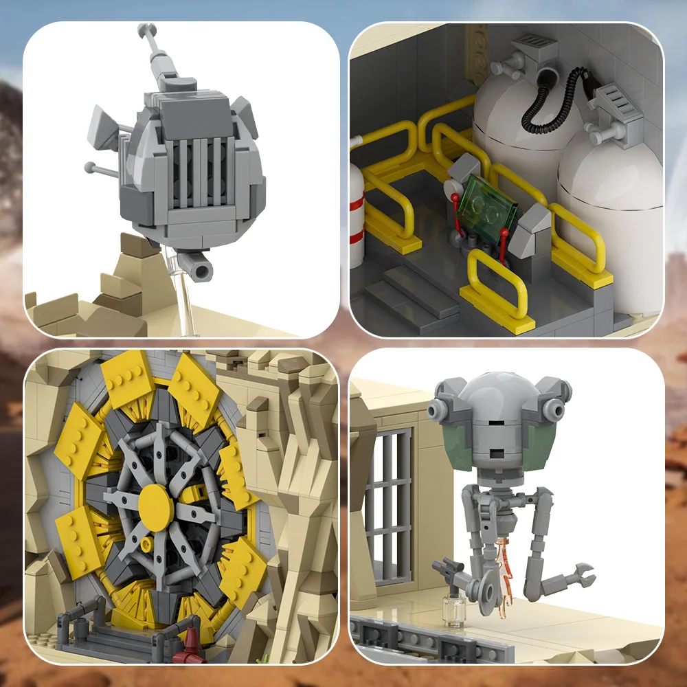 MOC Fallouted Shelter Modular Building Blocks Game Nuclear Shelter Survival Cubes Bricks Toys Gift
