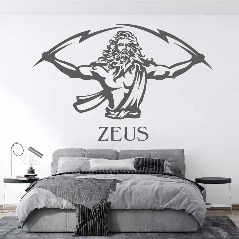 Ancient Greek Mythology Zeus Vinyl Wall Sticker God Lightning Religion Home Living Room Bedroom Car Glass Decorative Wall Decal