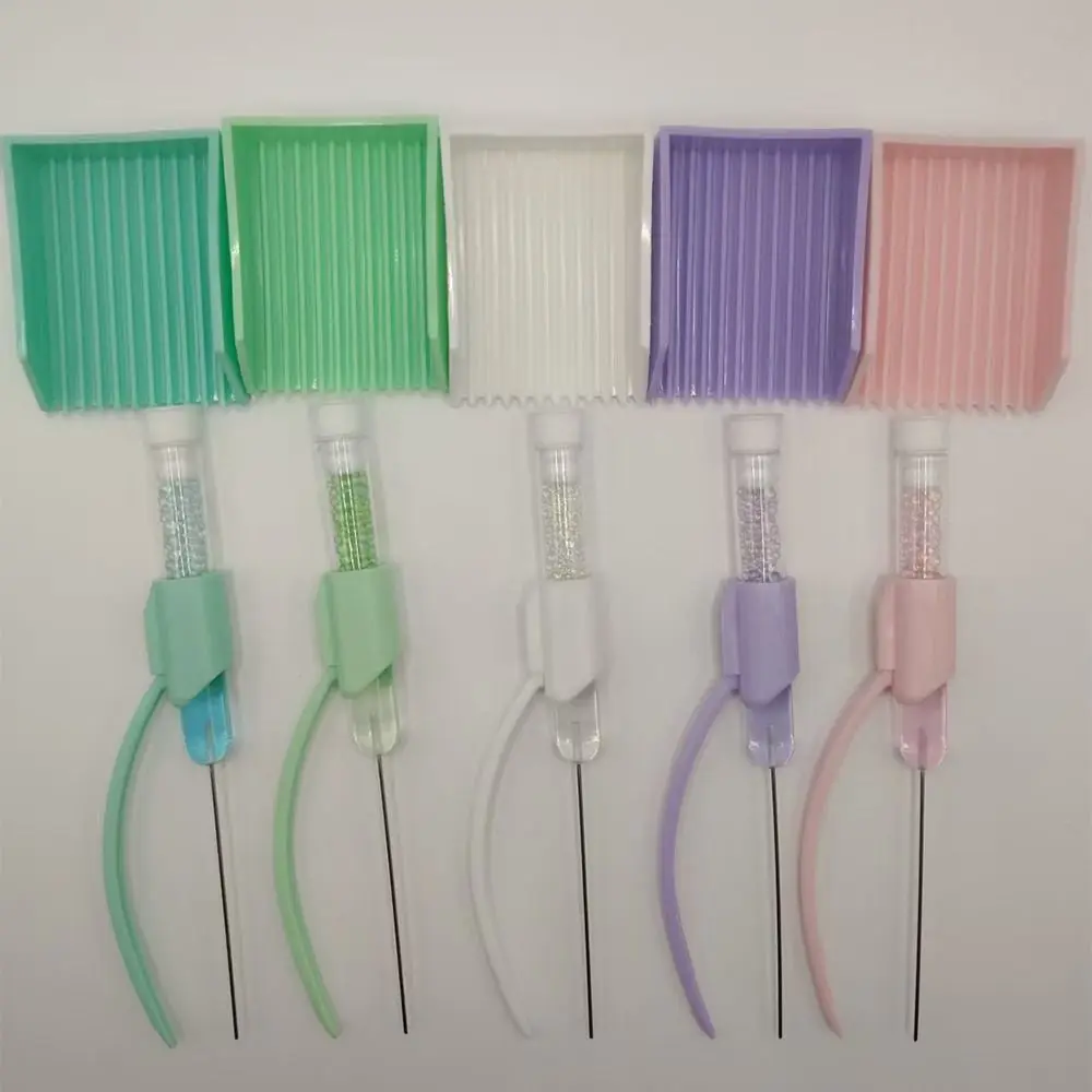 Kits de plateaux à stylos à Clips en diamant créatifs 2.6mm, pincettes pour peinture diamant à faire soi-même, Kits de plateaux d'outils de peinture diamant éducatifs faits à la main