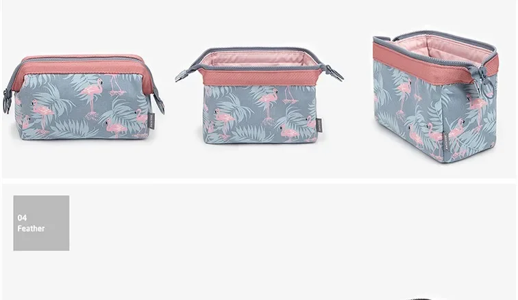 Neue Mode Kosmetik Tasche Frauen Wasserdichte Flamingo Make-Up Taschen Reise Veranstalter Kultur Kits Tragbare Make-Up Taschen Kosmetikerin – Detail 4