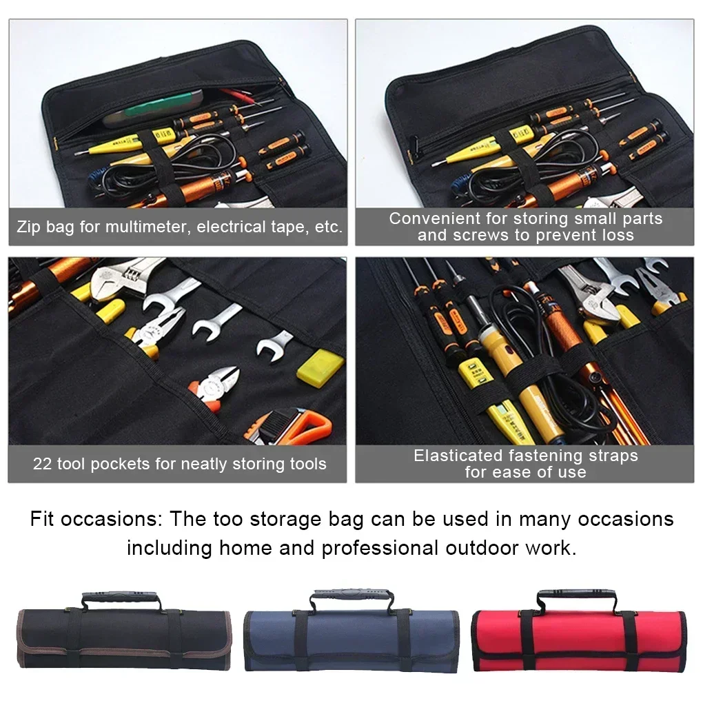 Handle Spanner Organizer With Wrench Bag Oxford For Tool Cloth Multi-functional Pouch Working Portable Folding Storage