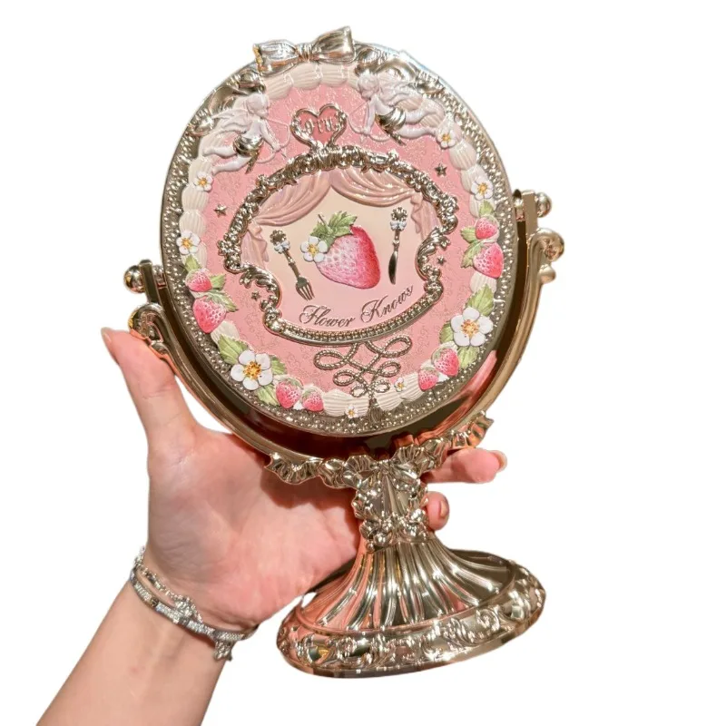 For The 9th Anniversary Desktop Stand Air Cushion Comb Makeup Brush Bucket Sweetheart Bear Strawberry Rococo Mirror