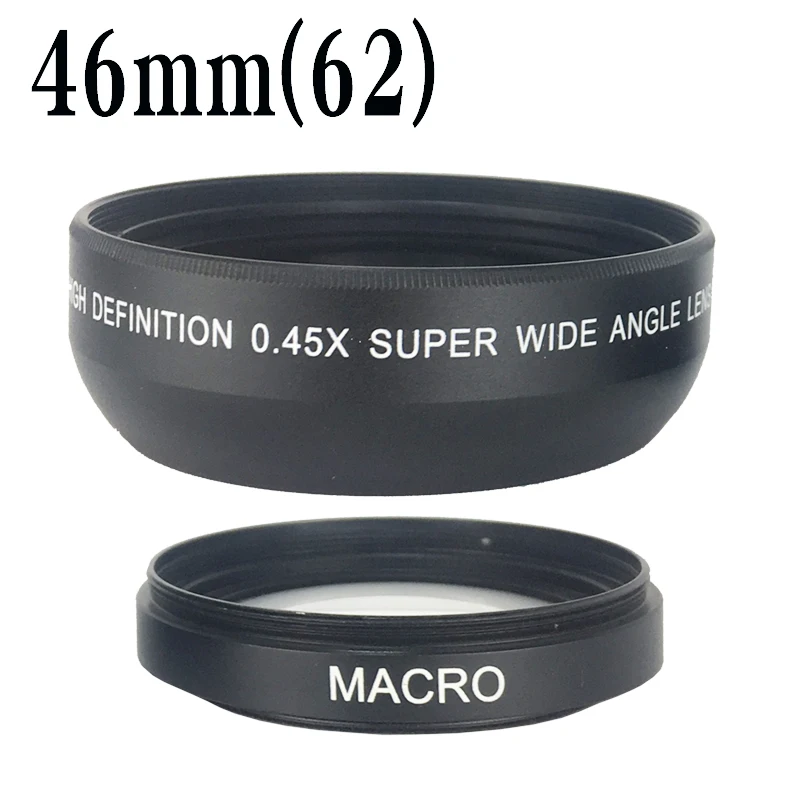 46mm 0.45X Wide Angle Macro Conversion Lens for 46 mm Panasonic HDC TM700 HS700 G1 GF1 GF2 GF3