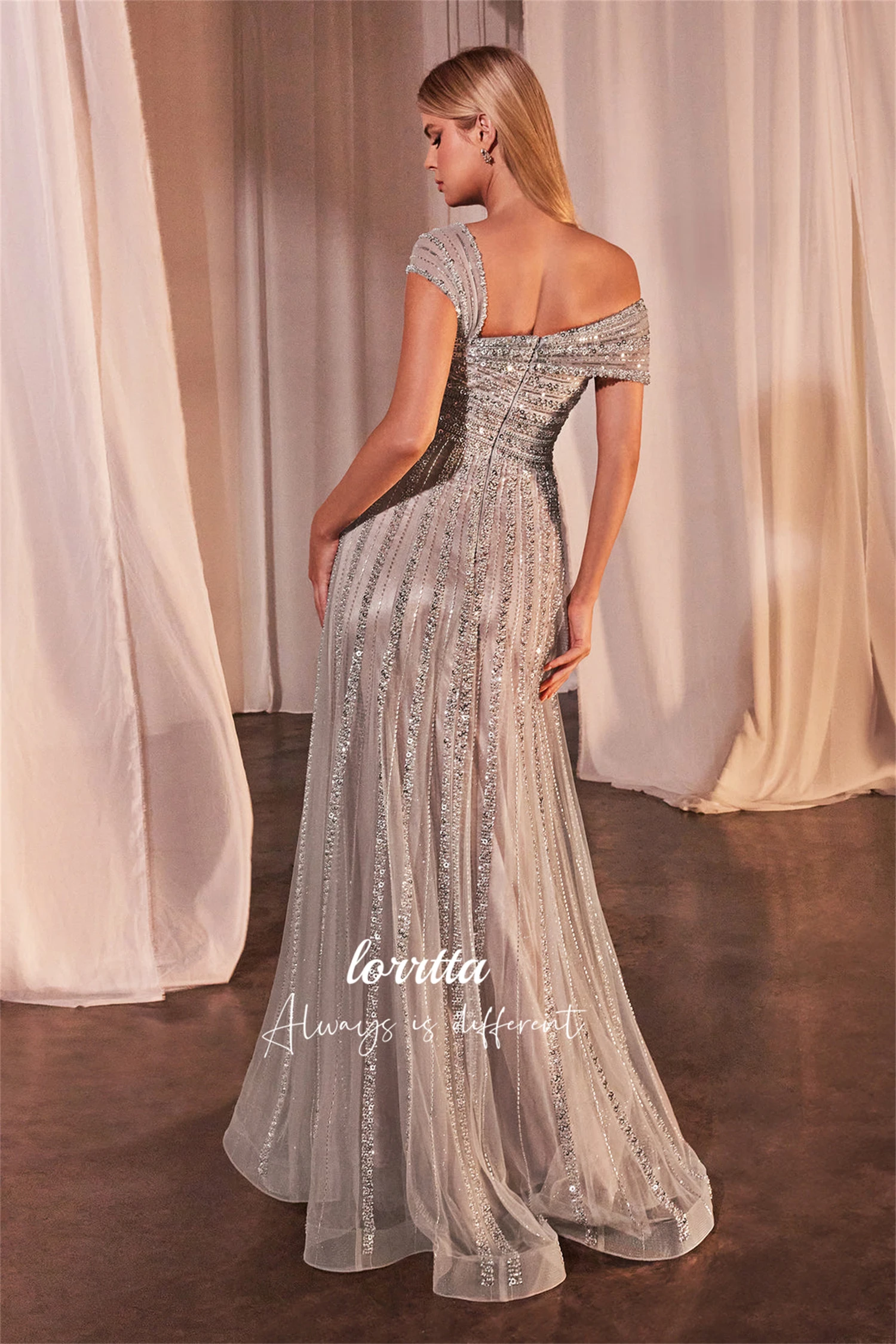Lorrtta Customized Party Dress Prom Dresses 2025 Sharon Happy Evening Dresses for Special Occasions Glitter Fabric Luxurious image 2