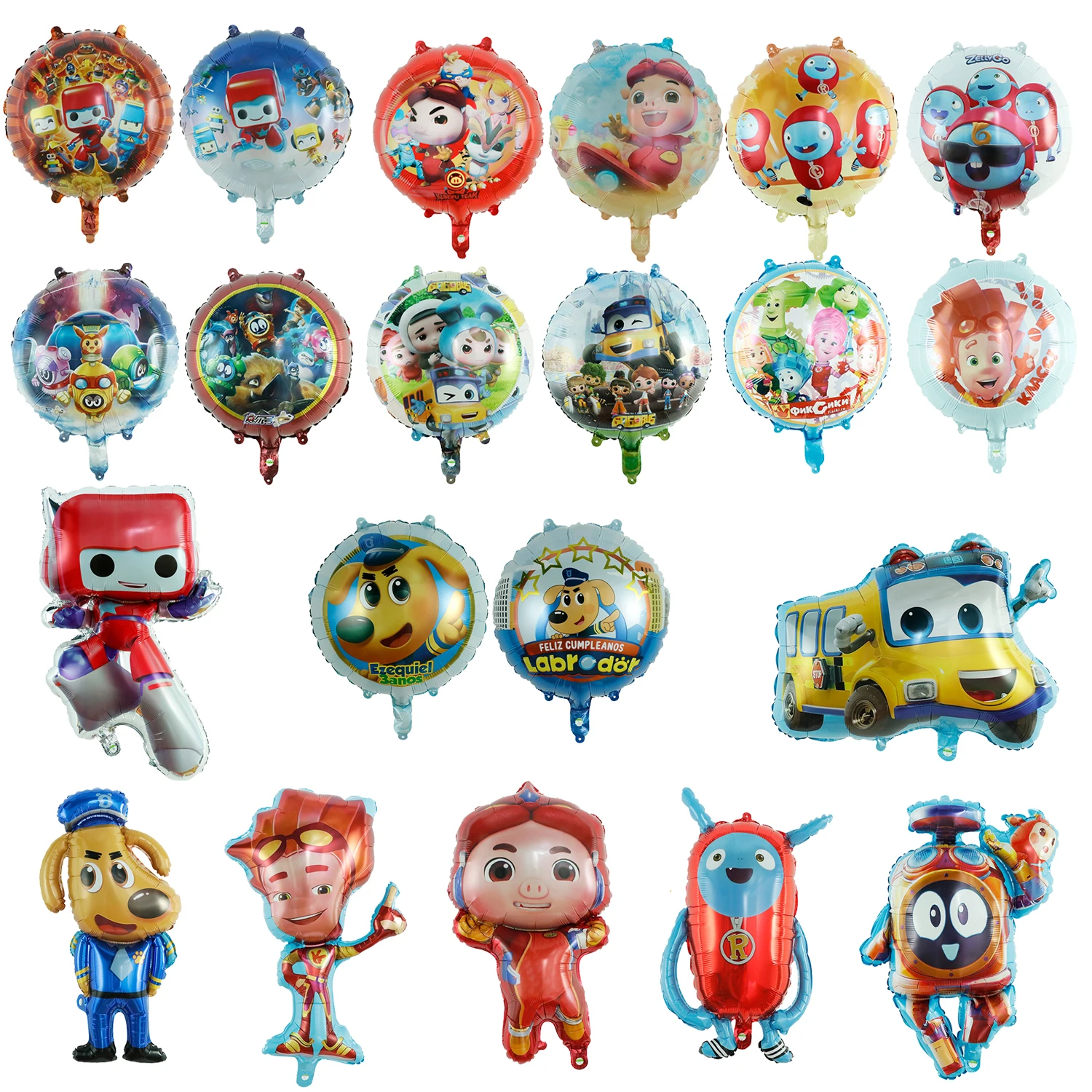 New Cartoon Animation Birthday Party Decoration Aluminum Film Balloon Children's Toys Baby Shower Air Globe