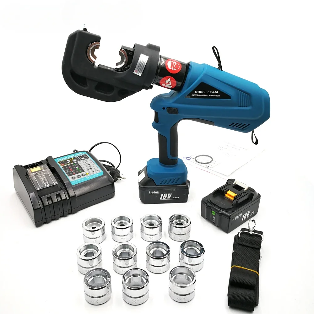 Battery Hydraulic Terminal Crimping Tool EZ-400 12t Bz 400 Rechargeable Cable Crimper