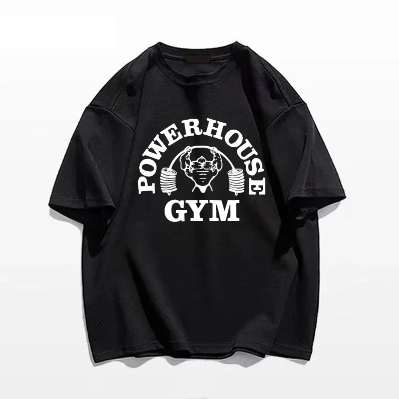 

2025 New Summer Gym T-shirt 100 cotton oversized Women's T-shirt Graphic Sports Men's T-shirt High quality men's clothing