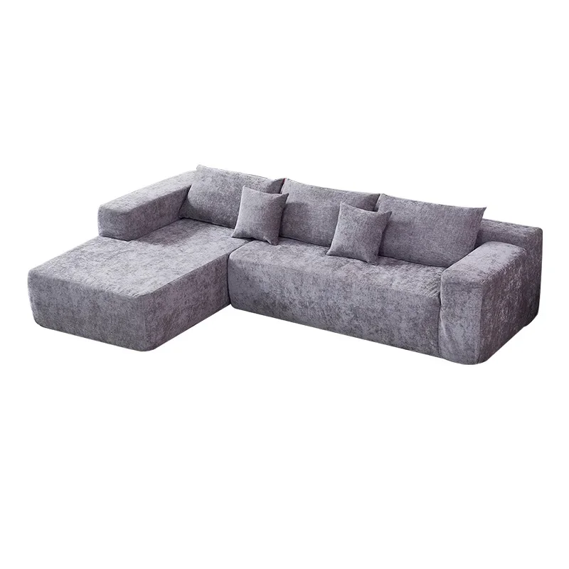 Velvet Fabric Modular Sectional Vacuum Packing Compress Sofa