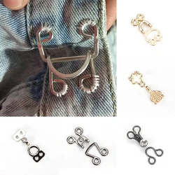 Invisible Hook Buttons Waist Adjustment Clip Metal Coat Stealth Rhinestone Dark Clips Buckle Diy Sewing Clothing Accessories