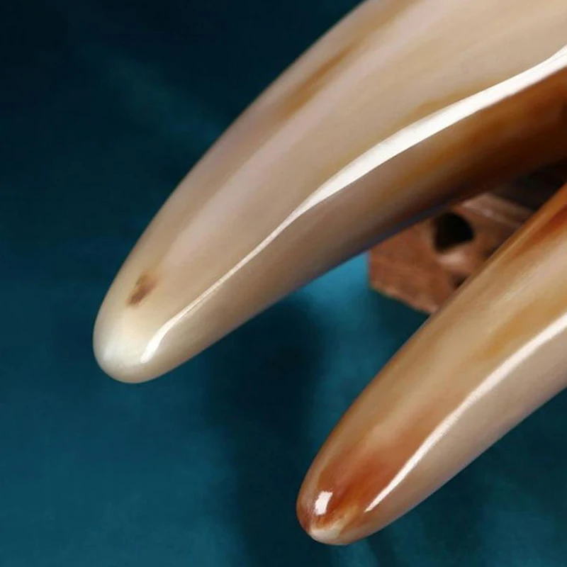 1 قطعة القرن الجاموس الطبيعي لا الإجهاد جواشا أداة تدليك غوا شا مدلك كشط مجلس الوخز بالإبر سبا العلاج #5