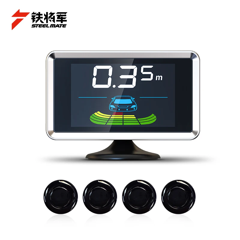 Picture 6: Stationary car front car reversing radar 4 probe 6 no display screen 8 real voice beep rear collision avoidance system