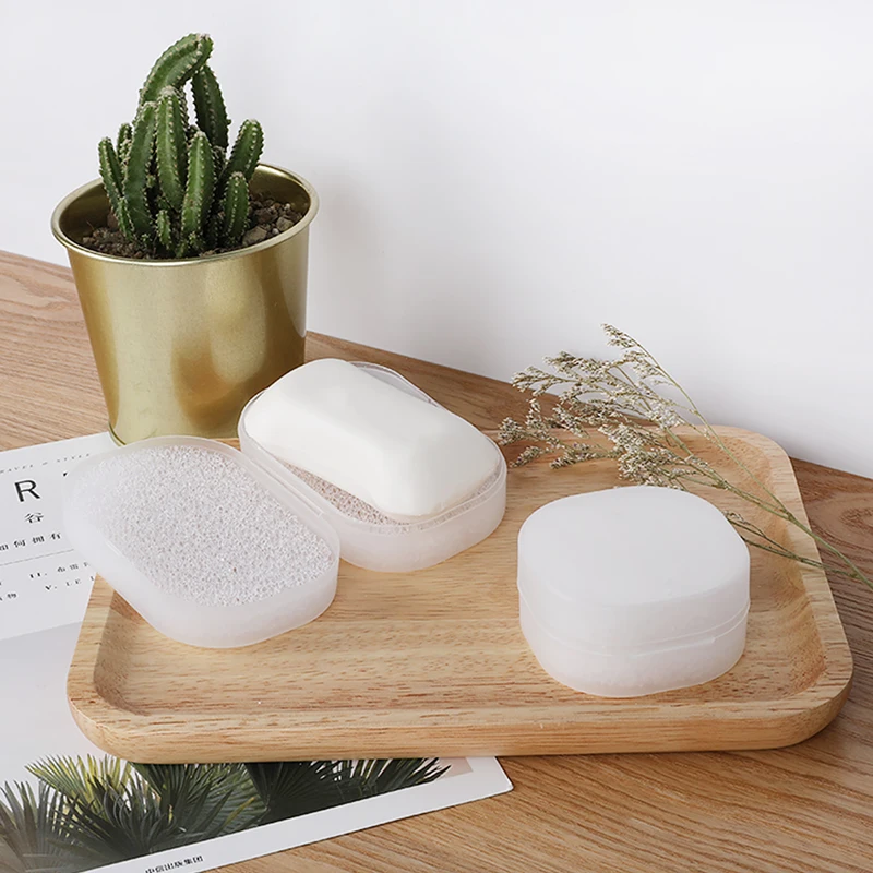 Storage Box Plastic Soap Container Home Organizer Box Sealing Waterproof Travel Soap Box With Lid Drain Bathroom Accessories
