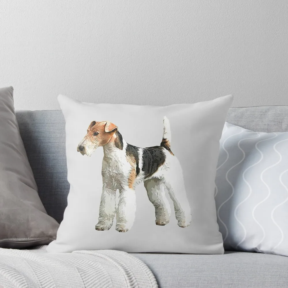 

Wire Fox Terrier Throw Pillow Sofa Cover Decorative Cushion Sofa Covers Room decorating items pillow