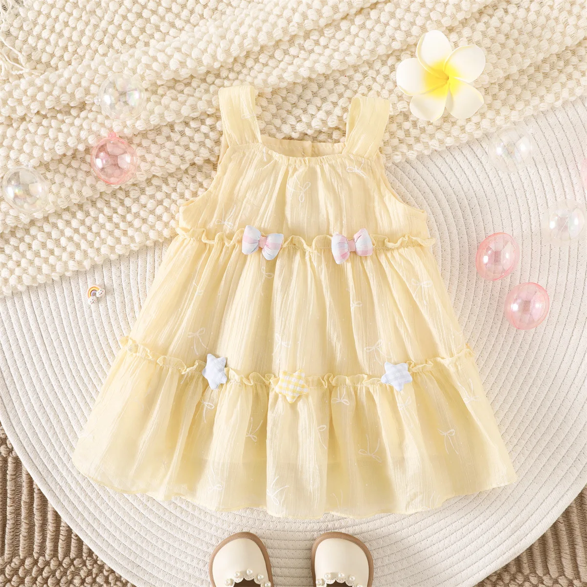 Summer baby clothes dress for newborn girls camisole dress infant girls clothing 1st baby birthday bow dresses dress coats