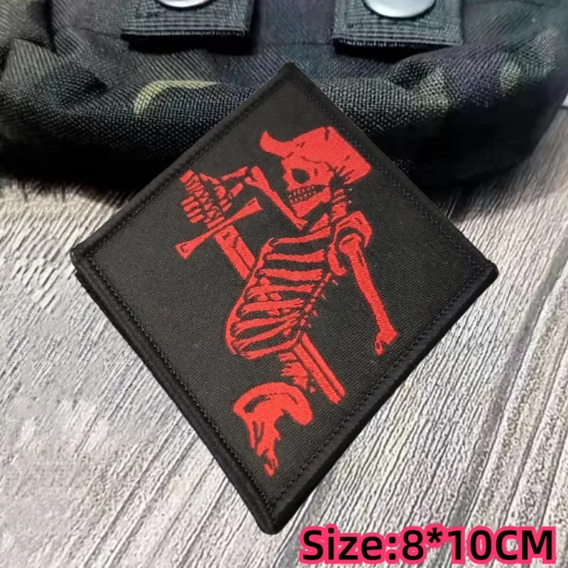 Patch d'impression de crâne de Combat russe Wagner Somla313, Badges de moral de guerrier de chevalier, patchs de sac à dos militaire tactique pour vêtements