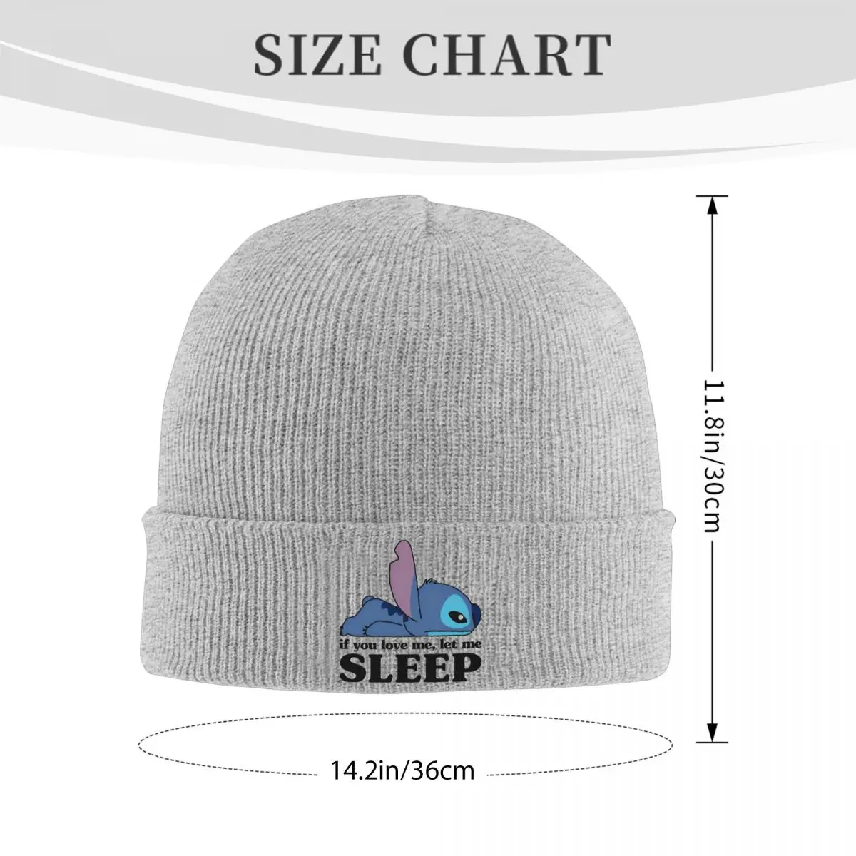 Lilo Stitch Sleepy Stitch Beanie Hats Bonnet Hats Female Male Street Y2K Kpop Knit Hat Autumn Winter Printed Elastic Caps