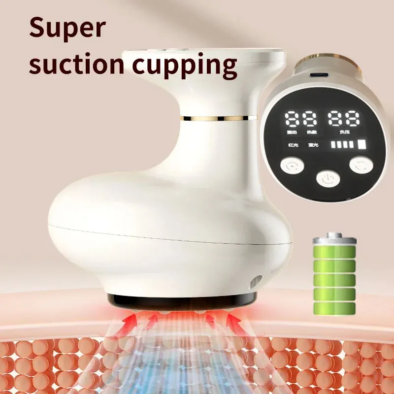 

NEW Electric Meridian Brush Gua Sha Body Massager EMS Microcurrent Scraping Vacuum Suction Cup IR Heating Fat Burner Slimming