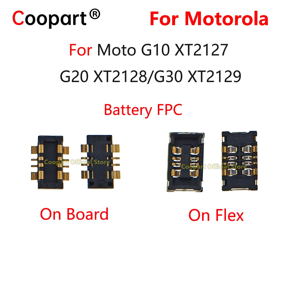 2-10Pcs New Inner Battery FPC Clip Connector on Motherboard Flex Cable For Motorola Moto G10 XT2127/G20 XT2128/G30 XT2129