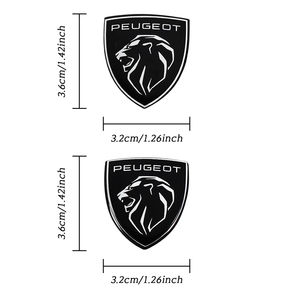 Car Steering Wheel Center Badge Cover Emblem Decorative Stickers For Peugeot 206 3008 308 307 106 407 208 207 107 2008 508 408 view 5