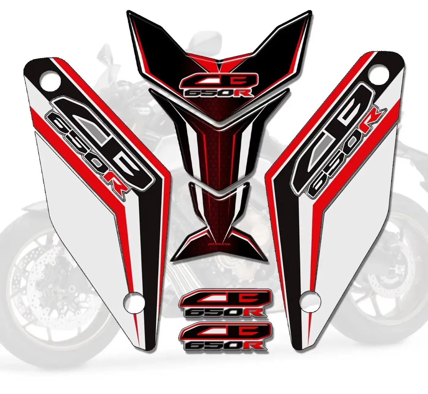 

Подходит для Honda CB650R, мотоциклетные ручки, накладки на бак, наклейки, клейкие наклейки для газа, мазута, защита колена 2018-2022