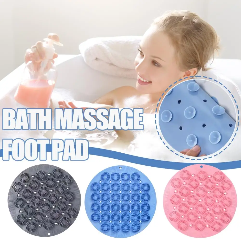 

2-in-1 Bath Mat and Back Scrubber, Non-Slip Suction Cup Shower Mat with Massage Nubs, Exfoliating & Foot Massage