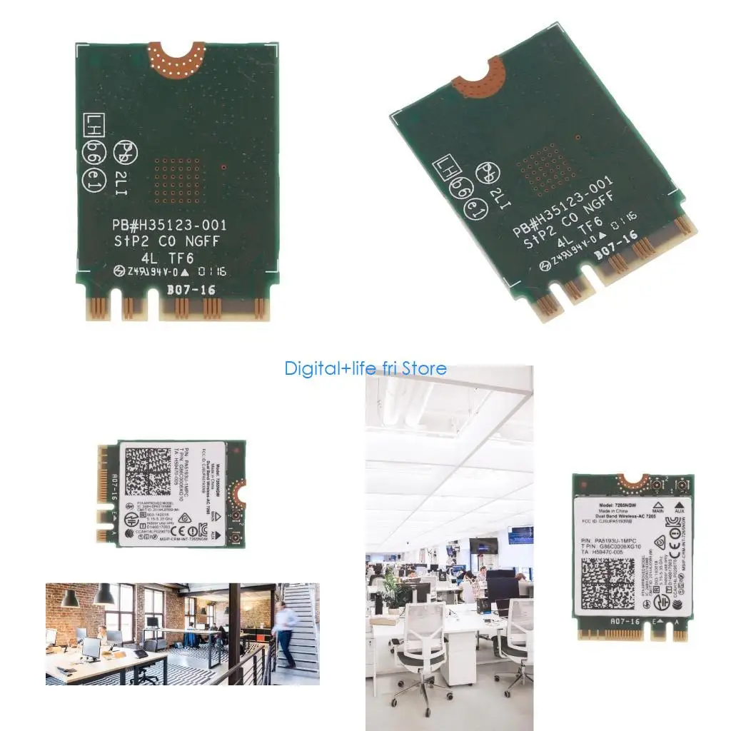 E06D 7265NGW Двухдиапазонная сетевая карта AC2.4 до 867 Мбит/с, 2,4 ГГц, беспроводная сетевая карта до 300 Мбит/с