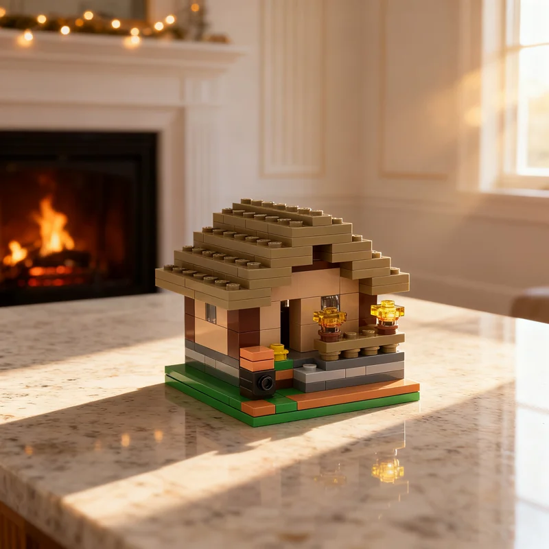 

158 шт. MOC деревенский сюжет, каменная модель My Worlded, строительные блоки, архитектура, рождественские подарки, идея игрушки «сделай сам», кирпич, день рождения