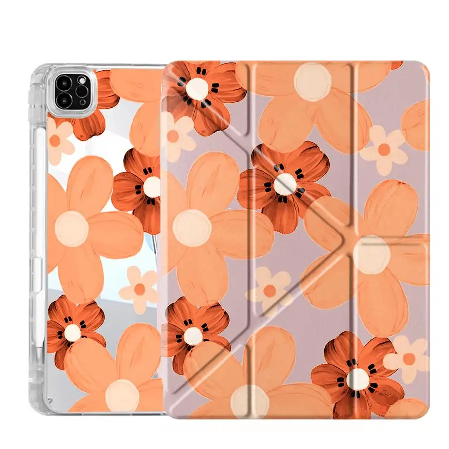 Oil Painting Style Flower Tablet Case For iPad Pro 11th 10th 9th 8th 12 Mini 6 7 Air 4 5 M3 M2 M4 11inch Pro 2025 Holder Cover