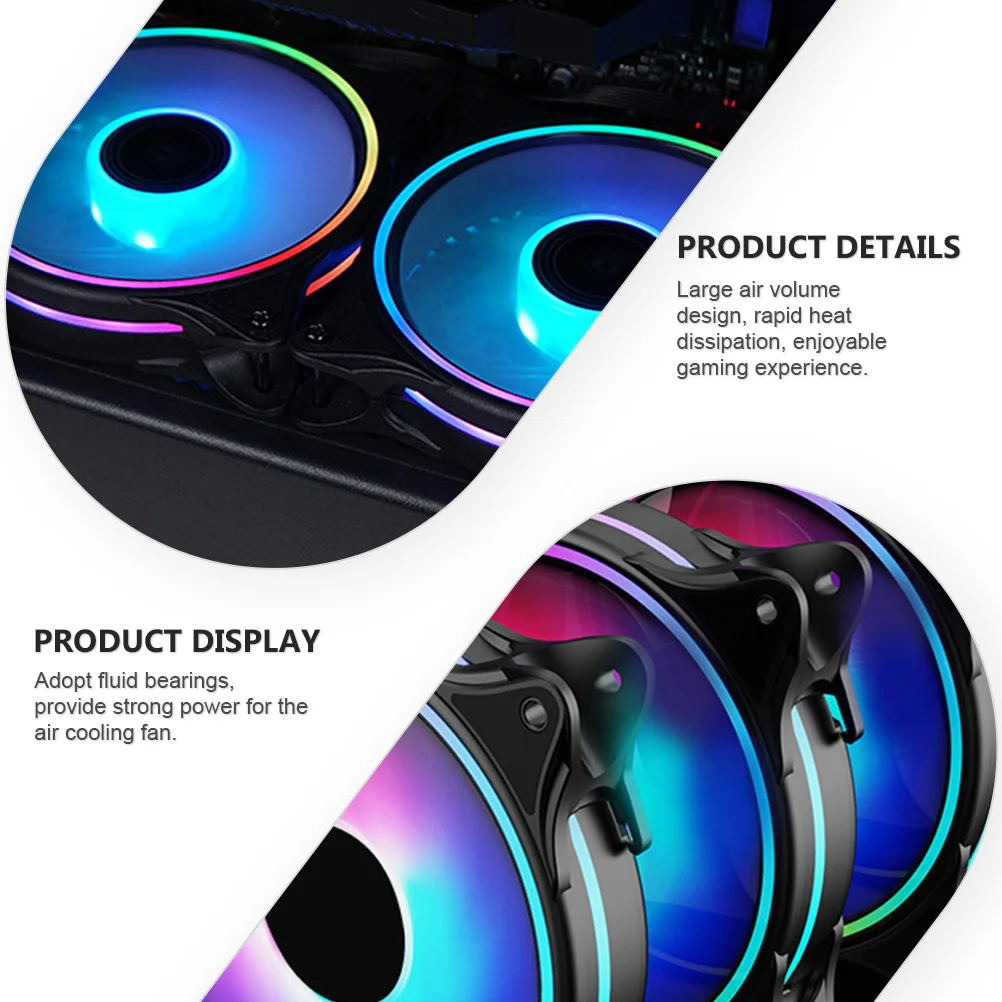 

Argb Computer Cooling Fan 12cm 12V Rings Silent Chassis Air Cooler Computer Cooling Fan CPU Cooler