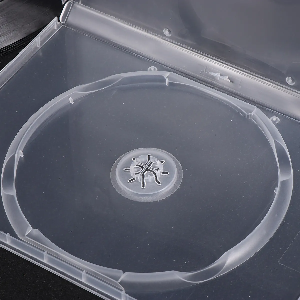 6Pcs Cd Storage Box Transparent Portable Dvd Case for Home Cinema Travel Music Films Easy Find Separate Compartment Label Ready