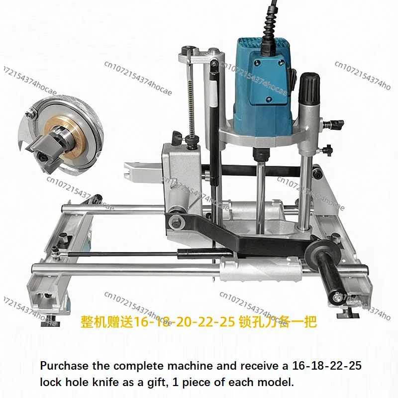 

Solid Wood Door Lock Hole Opener Slotting Machine and Drilling Tools Portable Mortise Tenon Machine Punching Machine