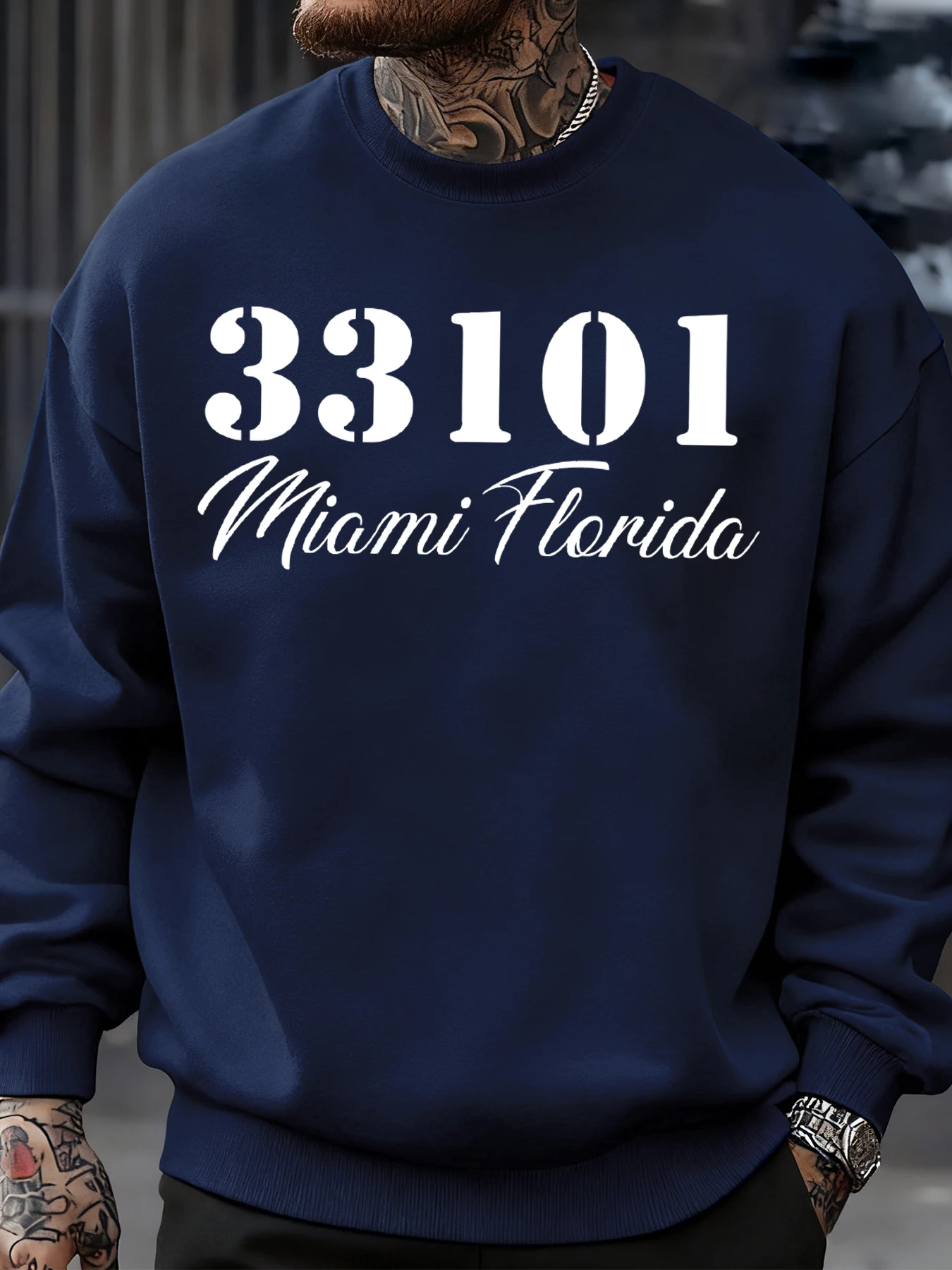 33101 ميامي فلوريدا طباعة الخريف الرجال بلوزات الشارع الهيب هوب البلوز الصوف ملابس عصرية ملابس رياضية لينة غير رسمية